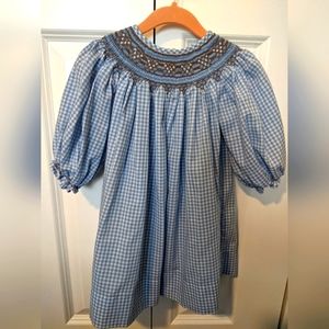 Royal child smocked baby dress 12m EUC